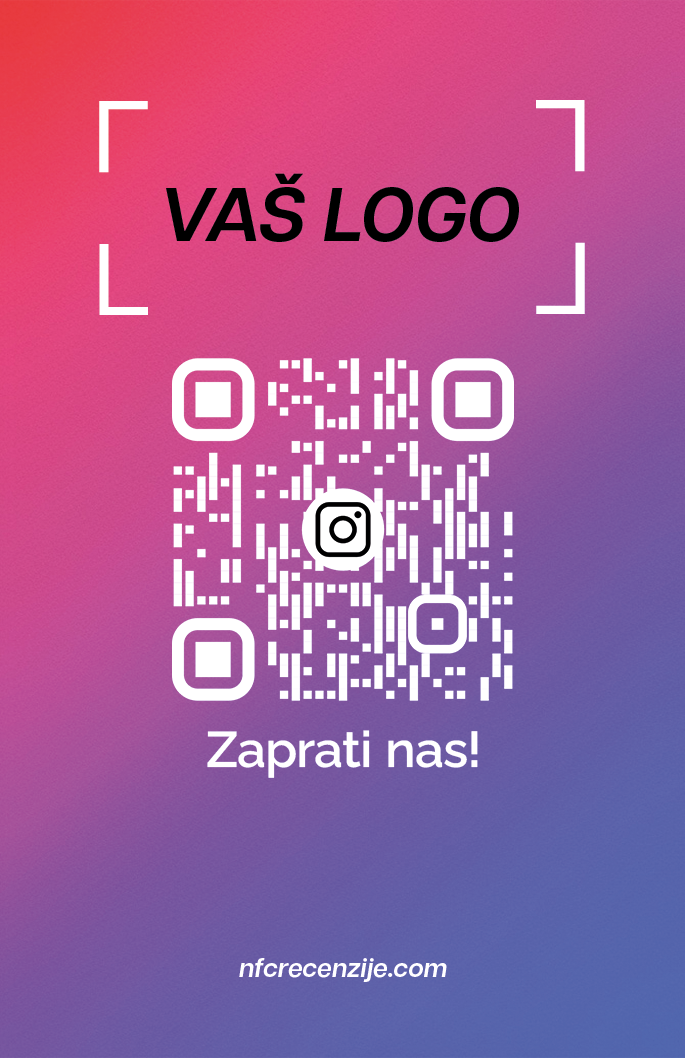 Instagram NFC kartica - Zadnja strana