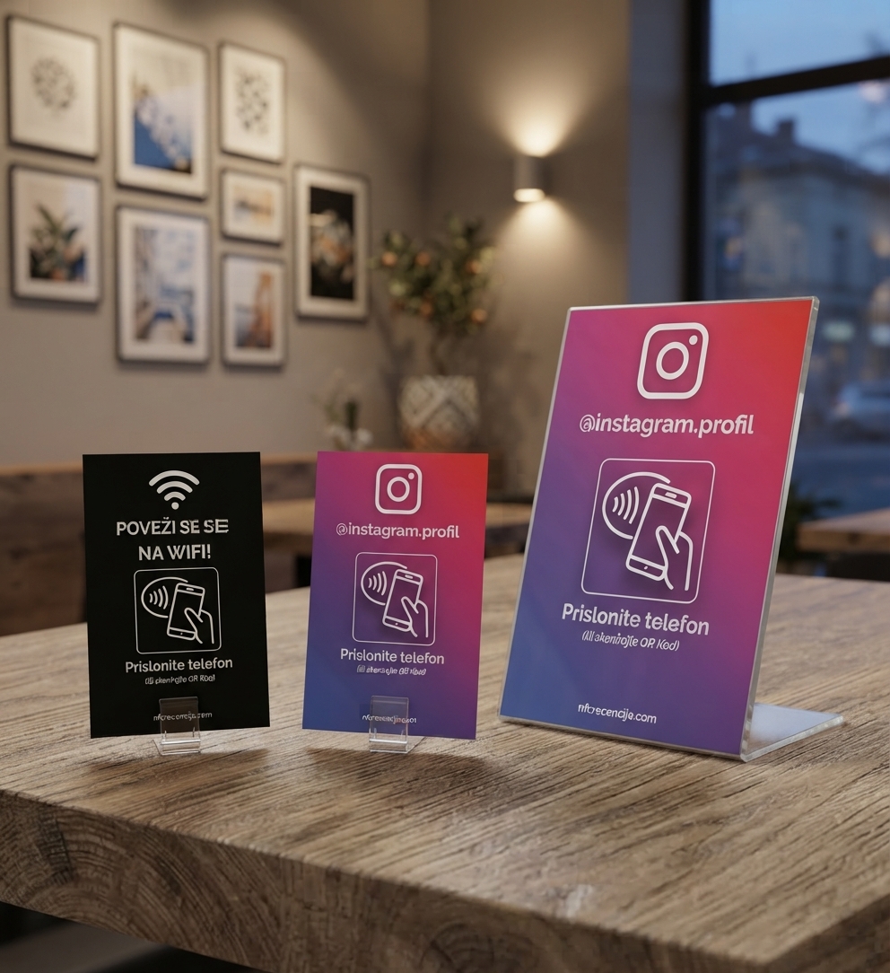 Wi-Fi i Društvene mreže NFC kartica